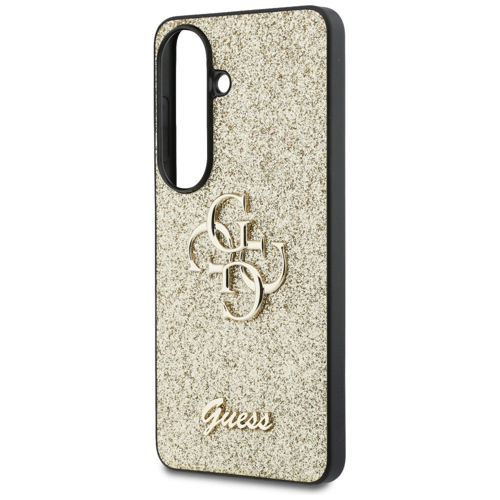 Ovitek za Samsung Galaxy S26 S942, Guess, Fixed Glitter Big 4G Metal Frame, Zlat