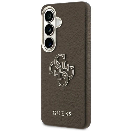 Ovitek za Samsung Galaxy S26 Plus S947, Guess, 4G Grained Big and Classic Logo, rjav
