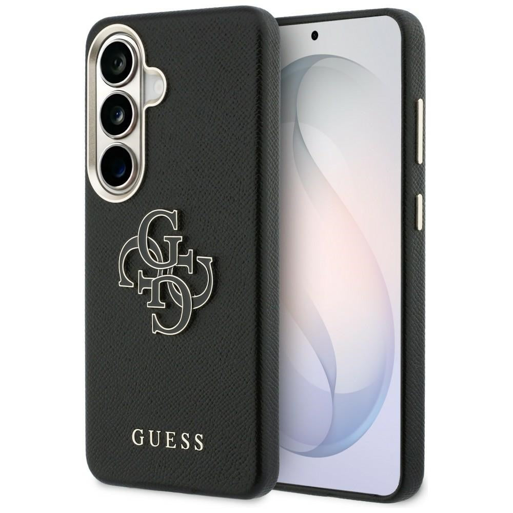 Ovitek za Samsung Galaxy S26 Plus S947, Guess, 4G Grained Big and Classic Logo, Črn