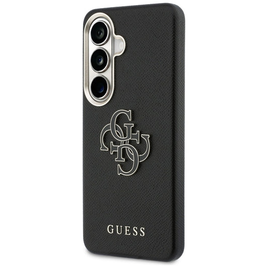Ovitek za Samsung Galaxy S26 Plus S947, Guess, 4G Grained Big and Classic Logo, Črn