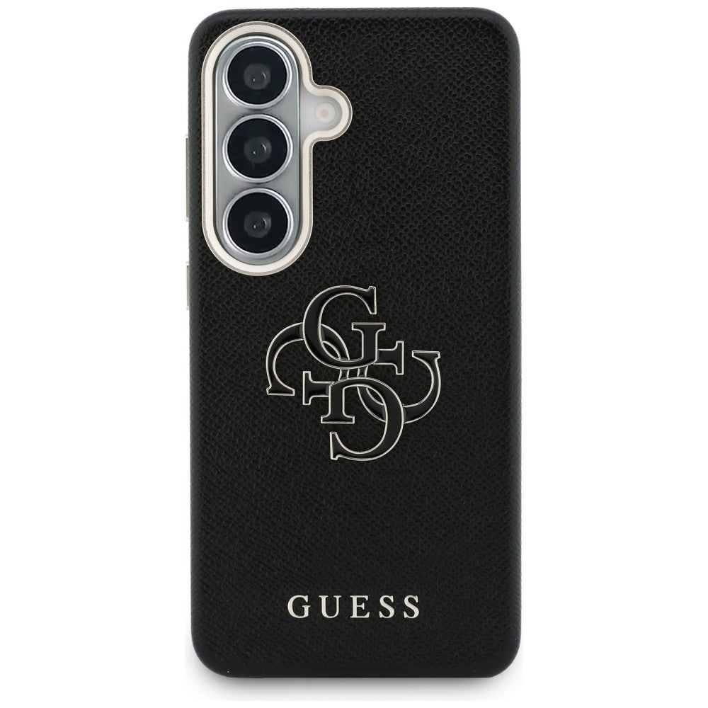 Ovitek za Samsung Galaxy S26 Plus S947, Guess, 4G Grained Big and Classic Logo, Črn