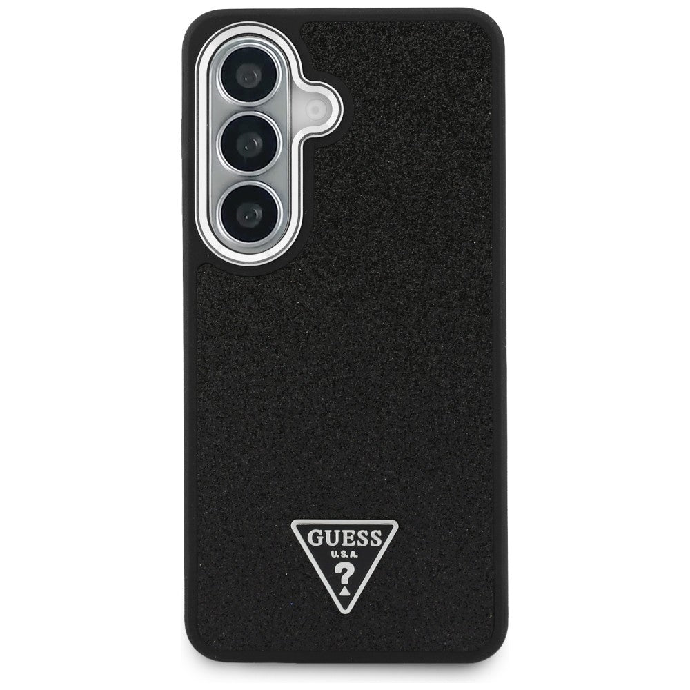 Ovitek za Samsung Galaxy S26 S942, Guess, Fixed Glitter Triangle Logo, Črna