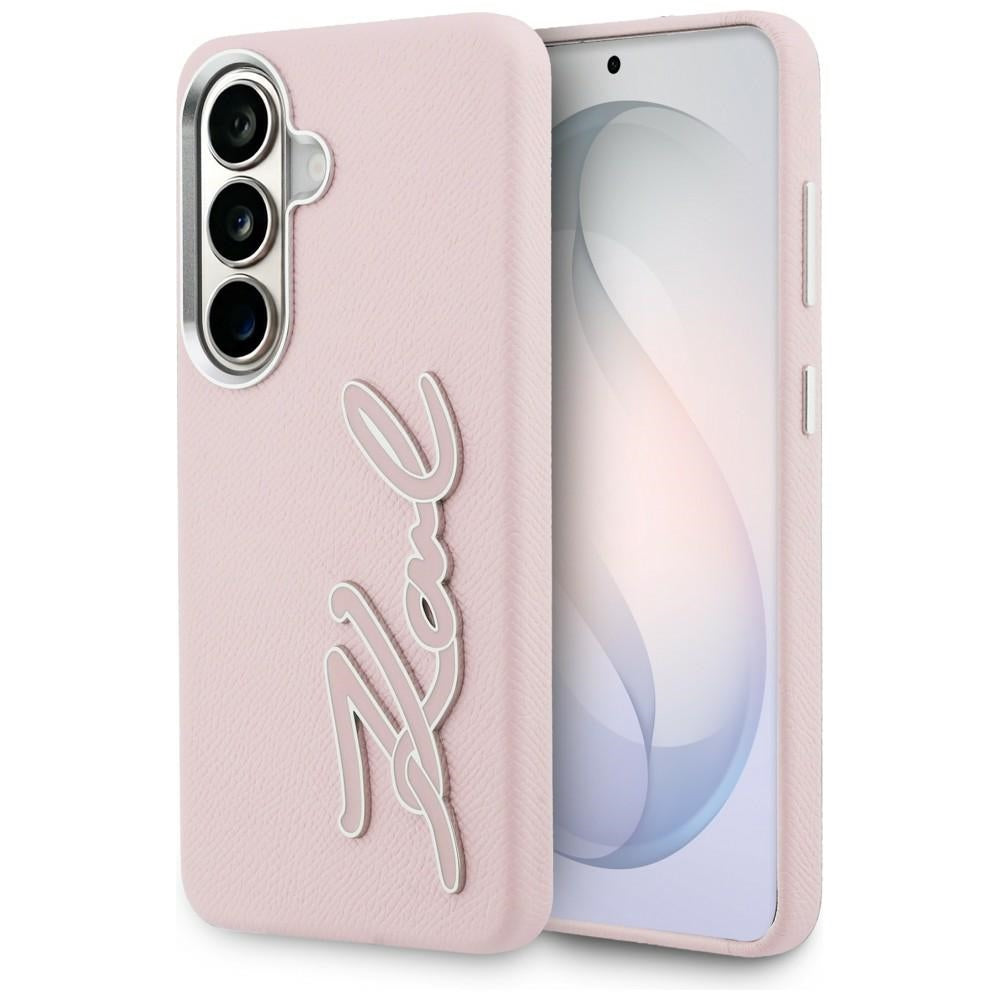 Ovitek za Samsung Galaxy S26 S942, Karl Lagerfeld, Signature Resin Logo, Roza