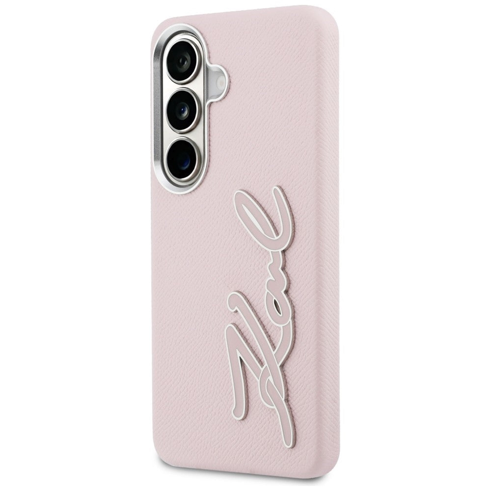 Ovitek za Samsung Galaxy S26 S942, Karl Lagerfeld, Signature Resin Logo, Roza