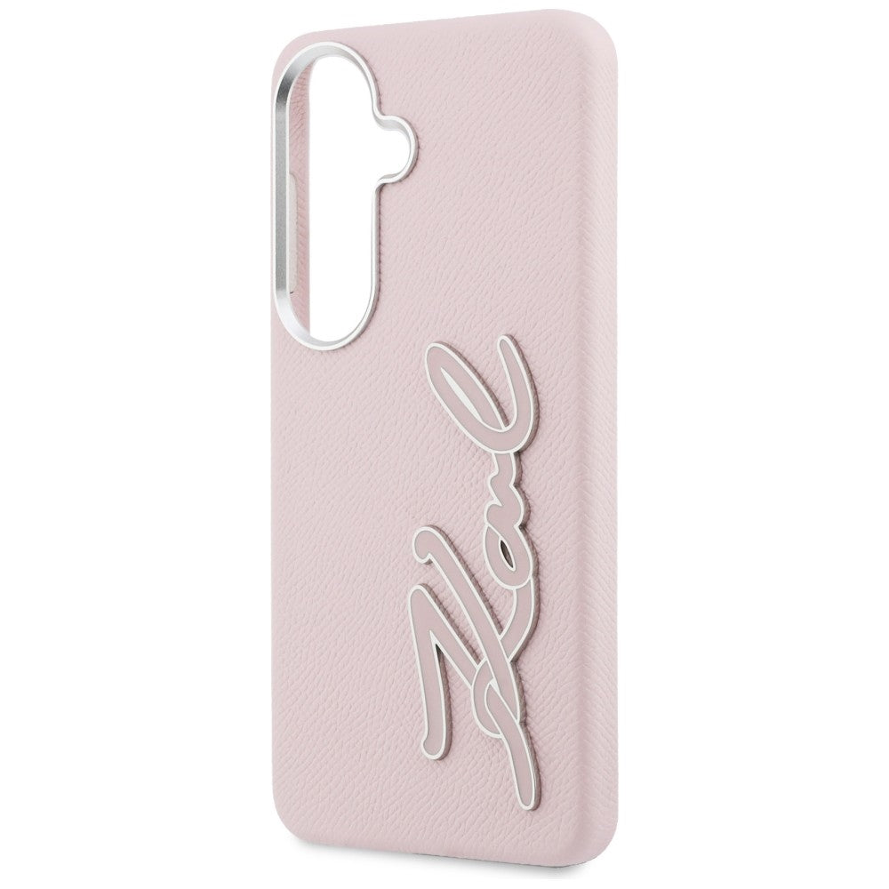 Ovitek za Samsung Galaxy S26 S942, Karl Lagerfeld, Signature Resin Logo, Roza