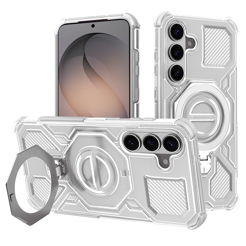 Ovitek za Samsung Galaxy S26 S942, Techsuit, Carbon Shield Pro, Bela