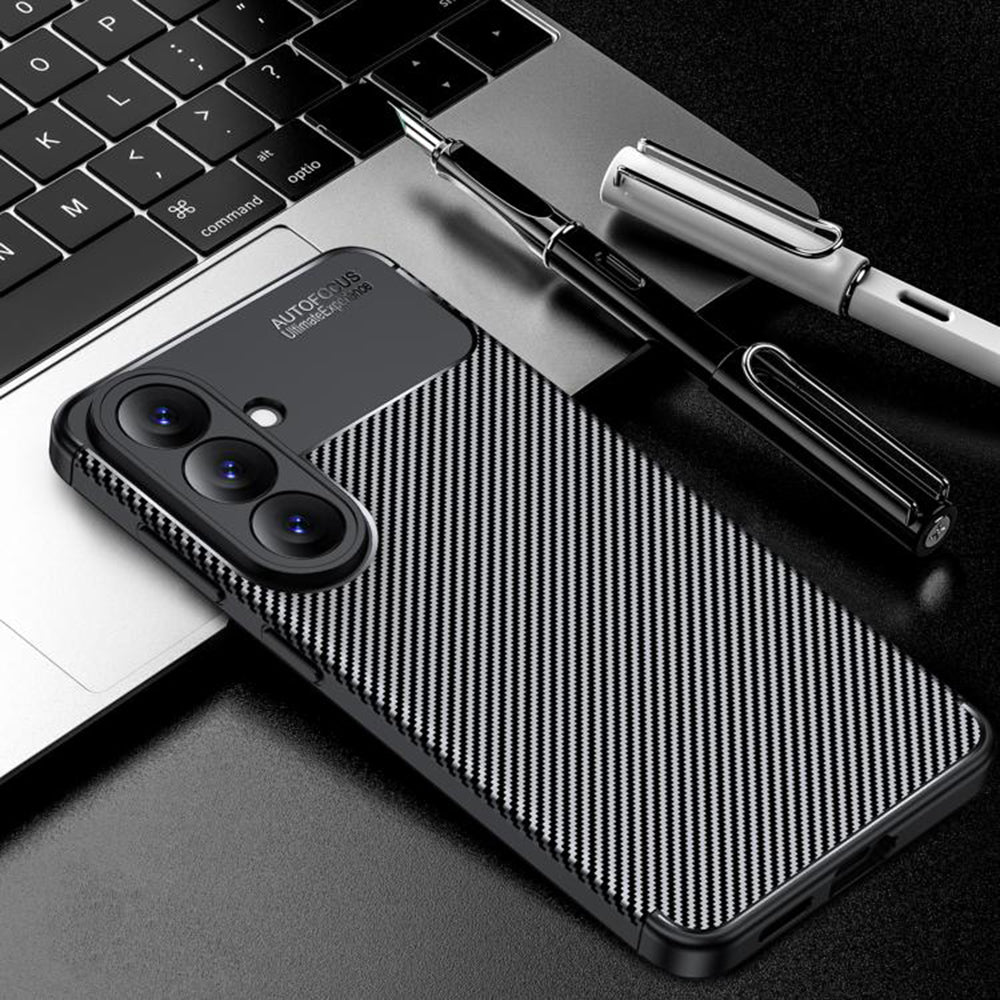 Ovitek za Samsung Galaxy S26 S942, Techsuit, CarbonFiber, Črn