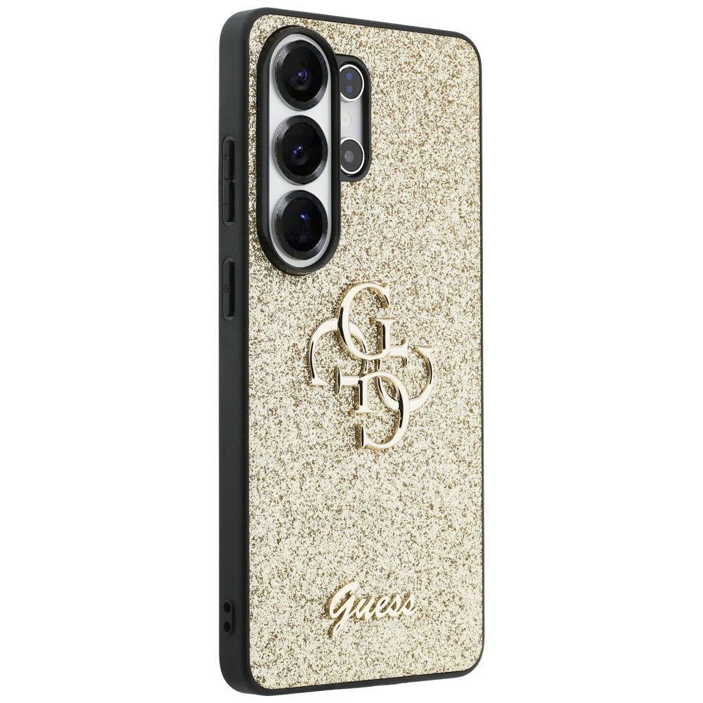 Ovitek za Samsung Galaxy S26 Ultra S948, Guess, Fixed Glitter Big 4G Metal Frame, Zlat