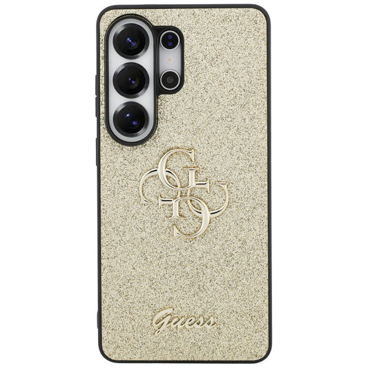 Ovitek za Samsung Galaxy S26 Ultra S948, Guess, Fixed Glitter Big 4G Metal Frame, Zlat
