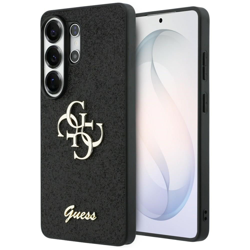 Ovitek za Samsung Galaxy S26 Ultra S948, Guess, Fixed Glitter Big 4G Metal Frame, črn