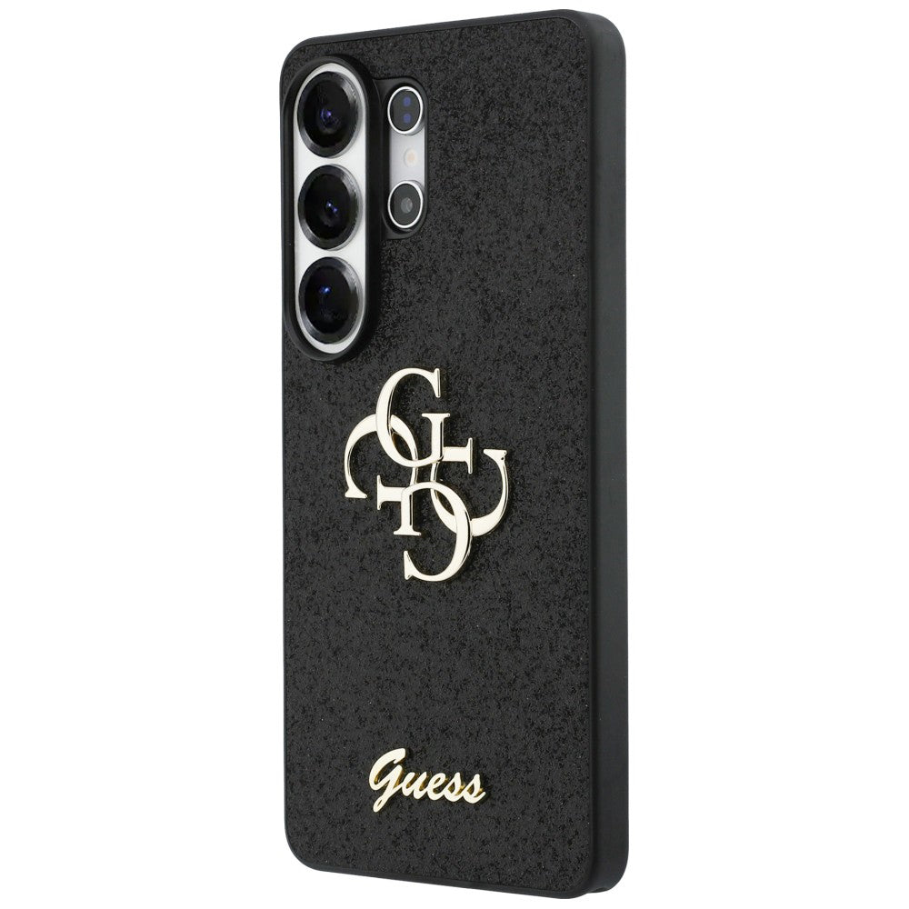 Ovitek za Samsung Galaxy S26 Ultra S948, Guess, Fixed Glitter Big 4G Metal Frame, črn