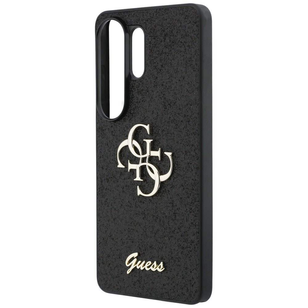Ovitek za Samsung Galaxy S26 Ultra S948, Guess, Fixed Glitter Big 4G Metal Frame, črn