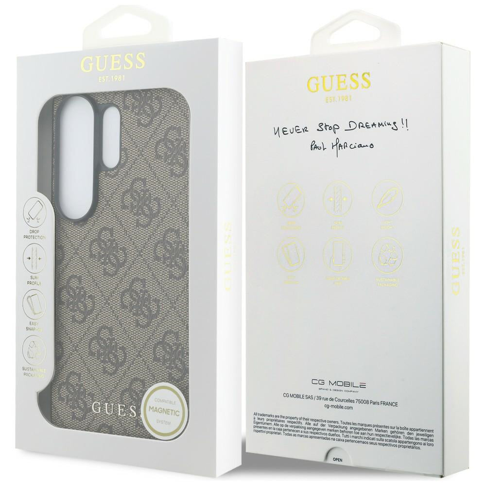 Ovitek za Samsung Galaxy S26 Ultra S948, Guess, 4G Classic Logo Charm, rjava