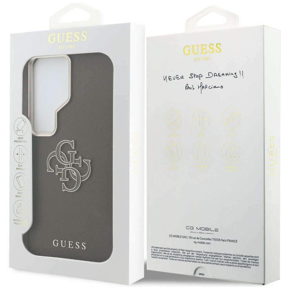 Ovitek za Samsung Galaxy S26 Ultra S948, Guess, 4G Grained Big and Classic Logo, rjava