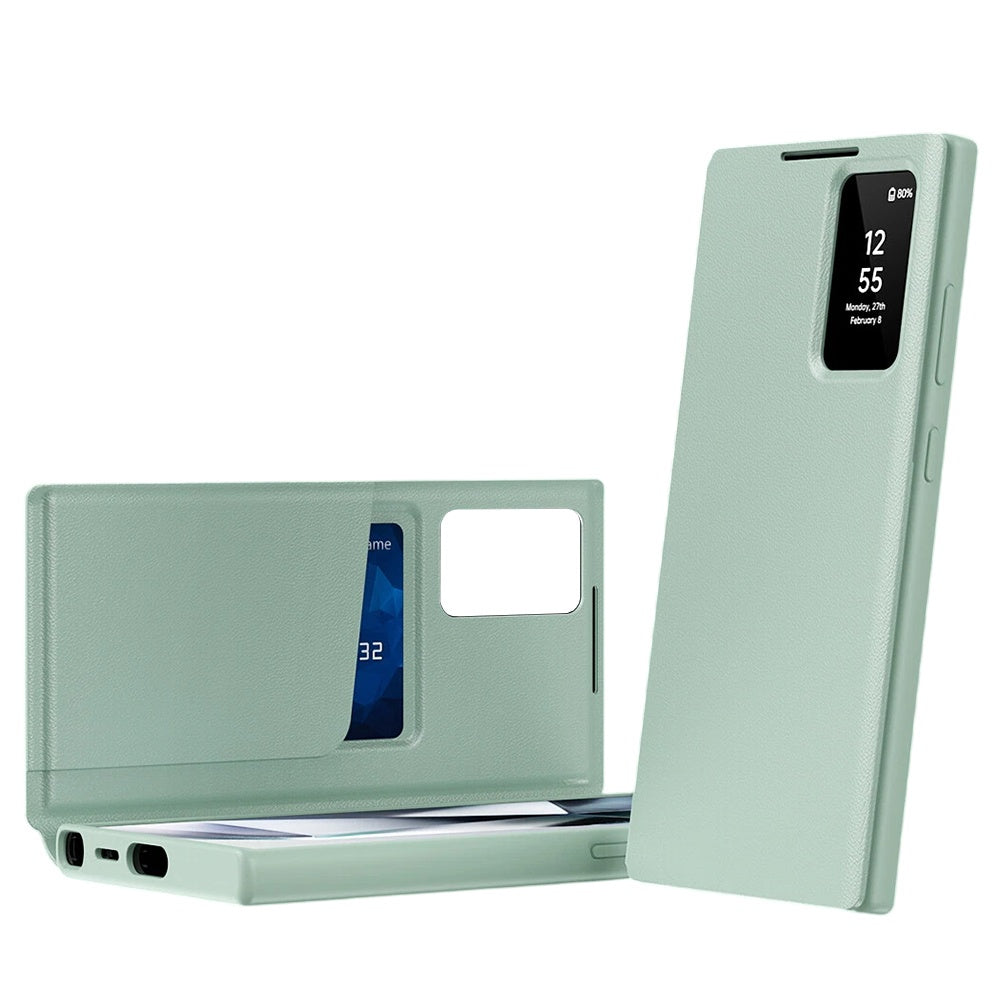 Ovitek za Samsung Galaxy S26 Ultra S948, Techsuit, SmartView, Zelen