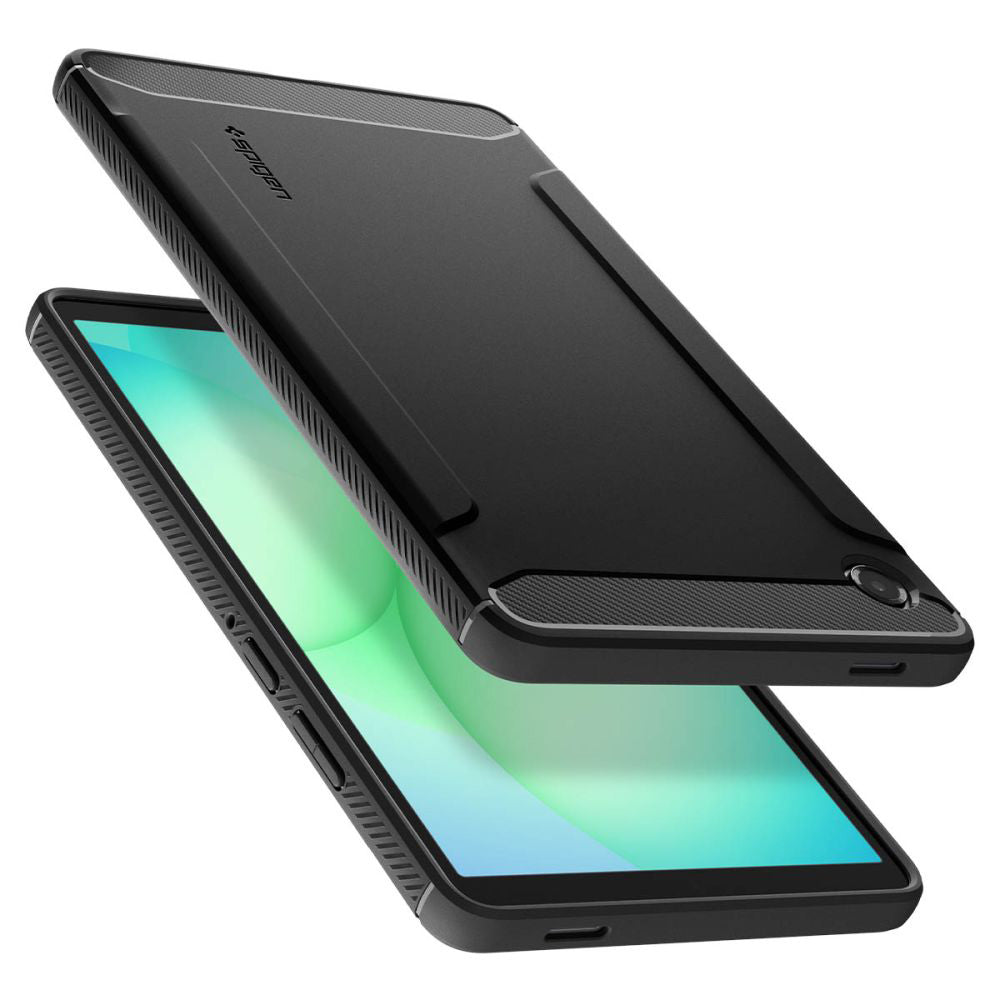 Ovitek za Samsung Galaxy Tab A11, Spigen, Rugged Armor, Mat Črna ACS10462