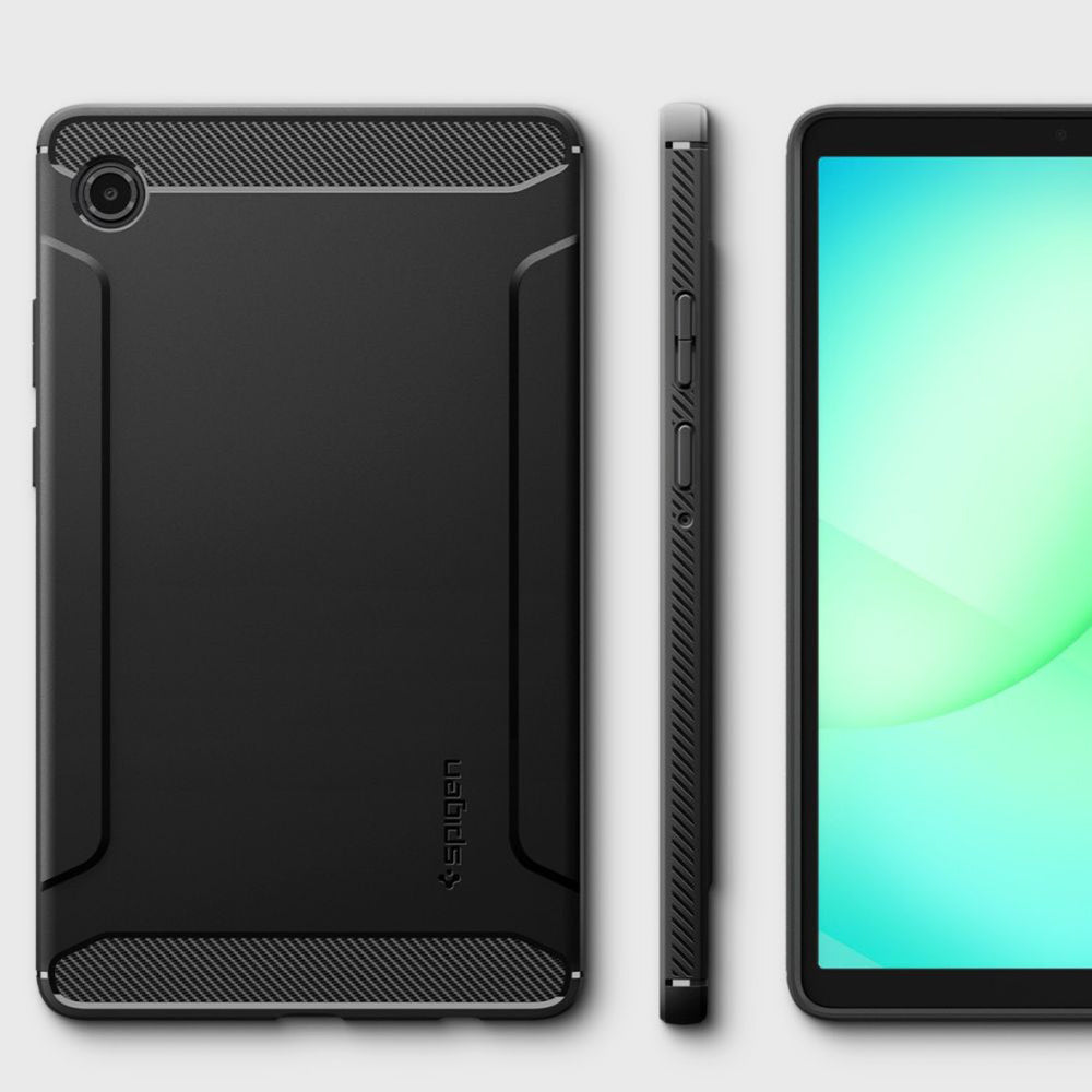Ovitek za Samsung Galaxy Tab A11, Spigen, Rugged Armor, Mat Črna ACS10462
