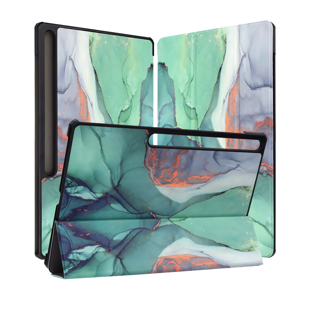Ovitek za Samsung Galaxy Tab S10 FE+, Techsuit, FoldPro Green Time, večbarven