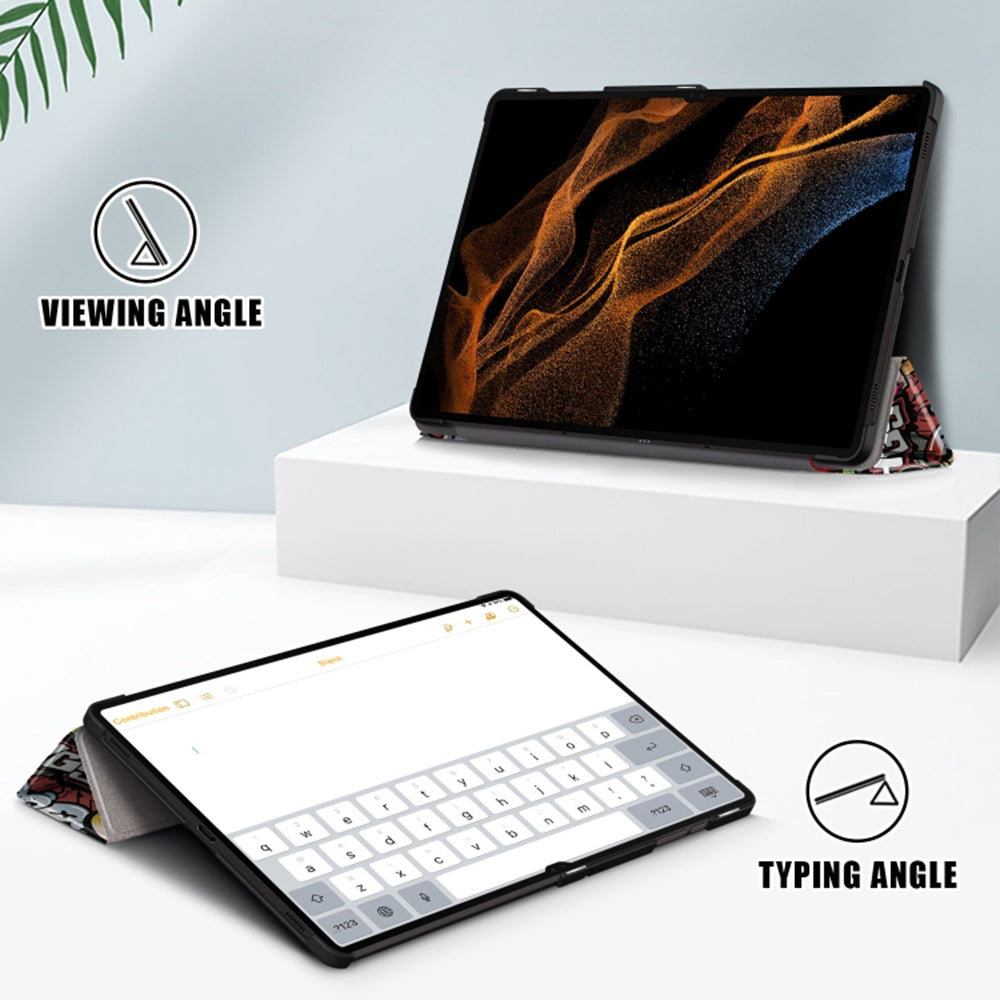 Ovitek za Samsung Galaxy Tab S8 Ultra, Techsuit, FoldPro Urban Vibe, večbarven