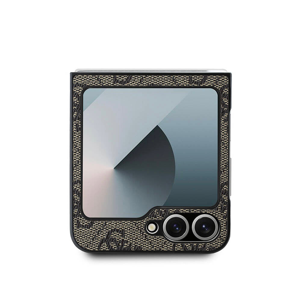 Ovitek za Samsung Galaxy Z Flip7 F766, Guess, 4G Metal Logo, Rjava