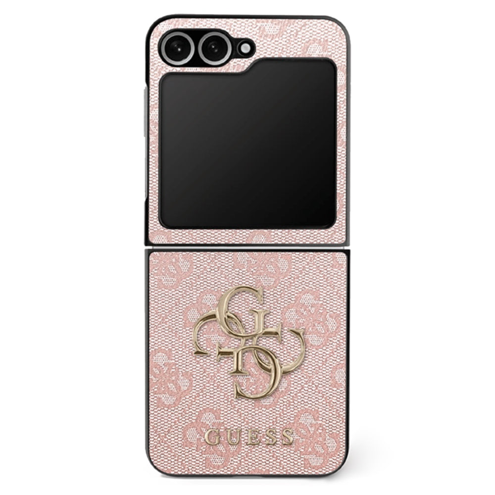 Ovitek za Samsung Galaxy Z Flip7 F766, Guess, 4G Metal Logo, Roza