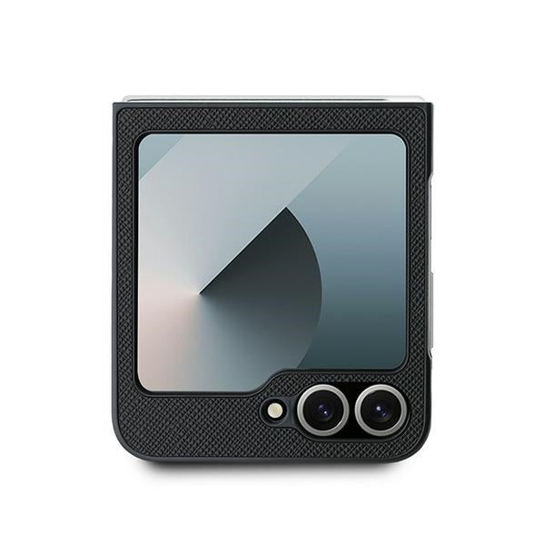 Ovitek za Samsung Galaxy Z Flip7 FE F761 / Z Flip6 F741, Karl Lagerfeld, Saffiano Karl & Choupette Metal, črn