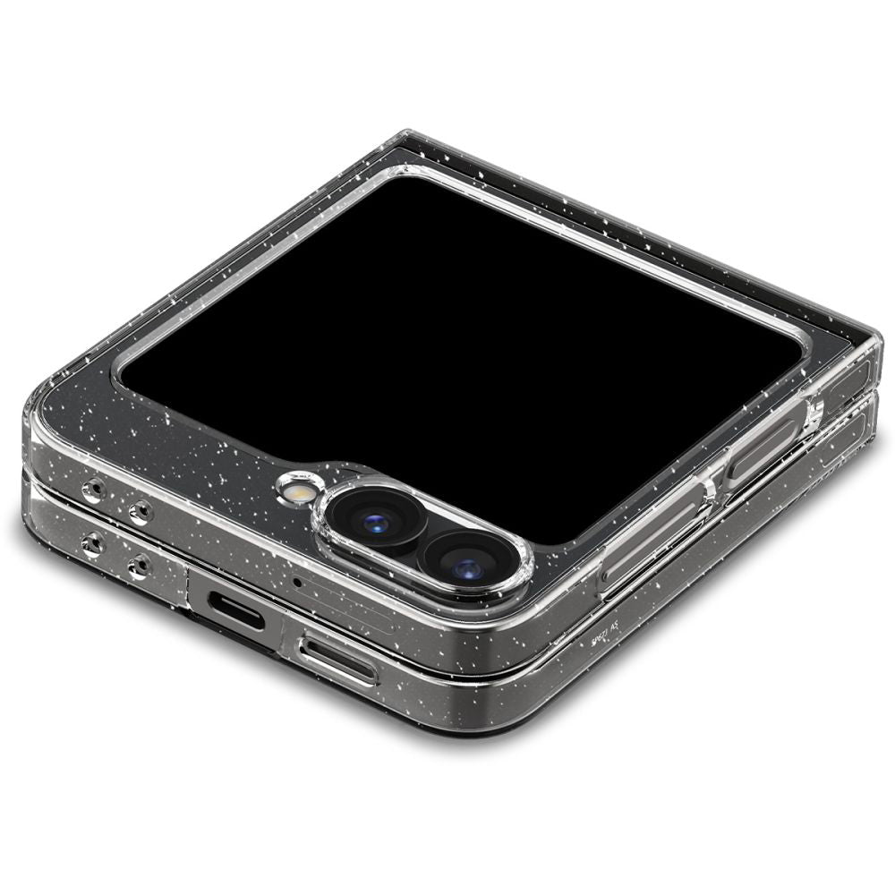 Ovitek za Samsung Galaxy Z Flip7 FE F761 / Z Flip6 F741, Spigen, Air Skin Gliiter, Prozoren