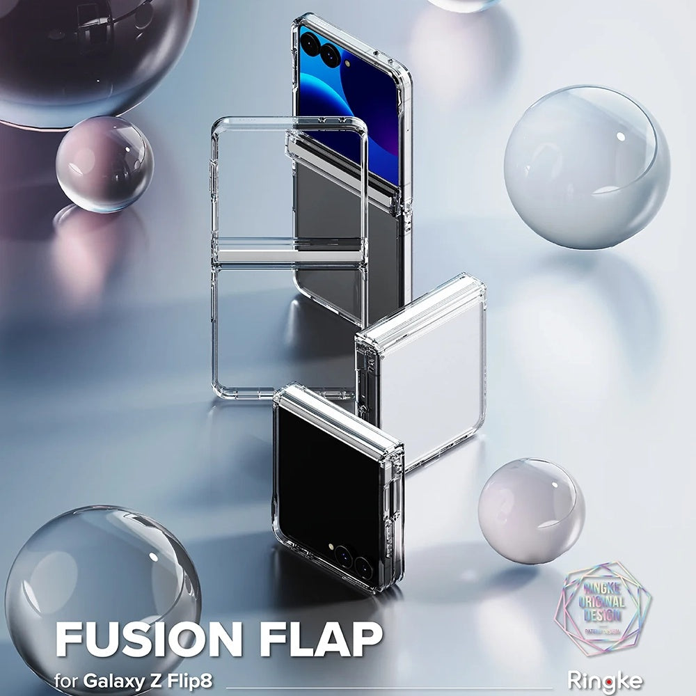 Ovitek za Samsung Galaxy Z Flip8 F776, Ringke, Fusion Flap, Prozoren