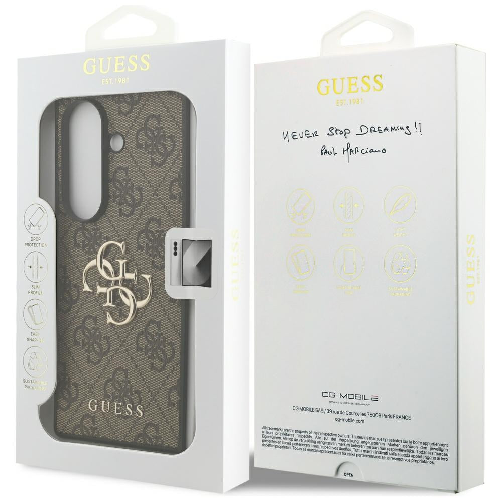 Ovitek za Samsung Galaxy Z Fold7 F966, Guess, 4G Big Logo, rjava