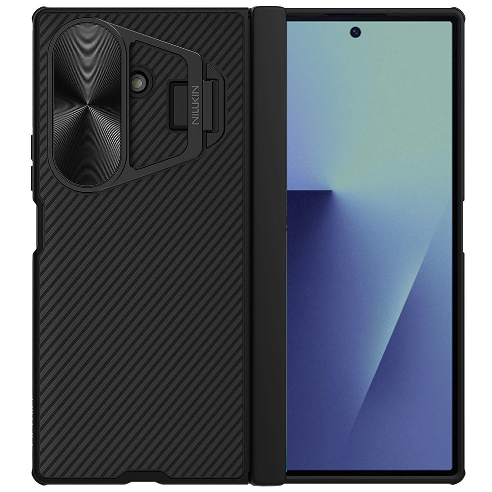 Ovitek za Samsung Galaxy Z Fold7 F966, Nillkin, CamShield Prop z metalnim pokrovom leče, črn