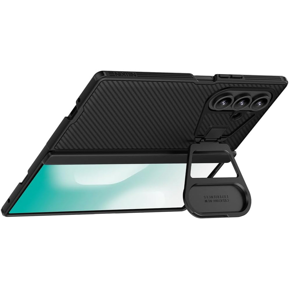 Ovitek za Samsung Galaxy Z Fold7 F966, Nillkin, CamShield Prop z metalnim pokrovom leče, črn