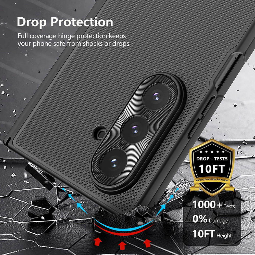 Ovitek za Samsung Galaxy Z Fold7 F966, Nillkin, Super Frosted Shield, Črn