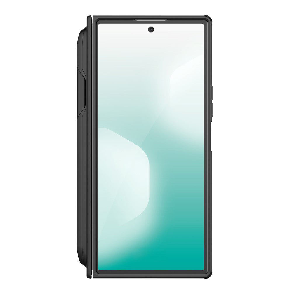 Ovitek za Samsung Galaxy Z Fold7 F966, Nillkin, Super Frosted Shield s držalom za pisalo, črn