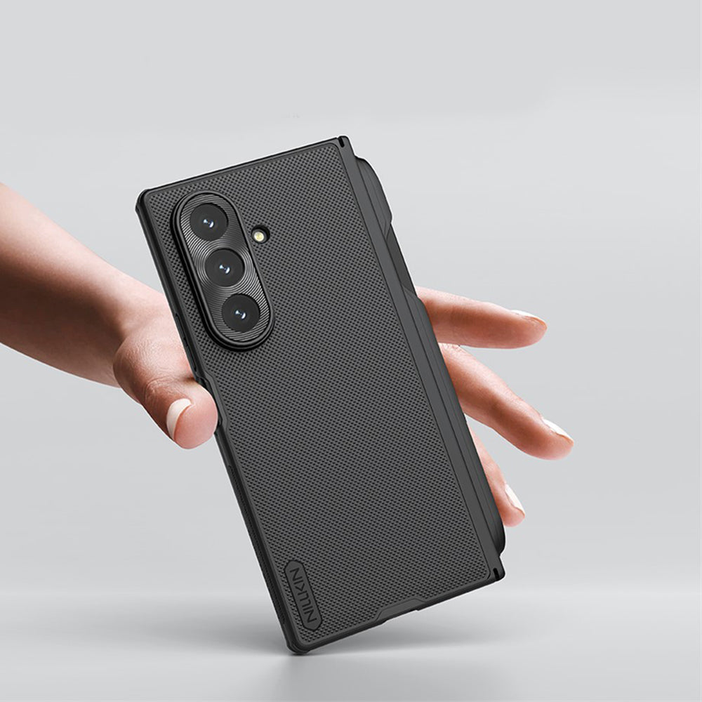 Ovitek za Samsung Galaxy Z Fold7 F966, Nillkin, Super Frosted Shield s držalom za pisalo, črn
