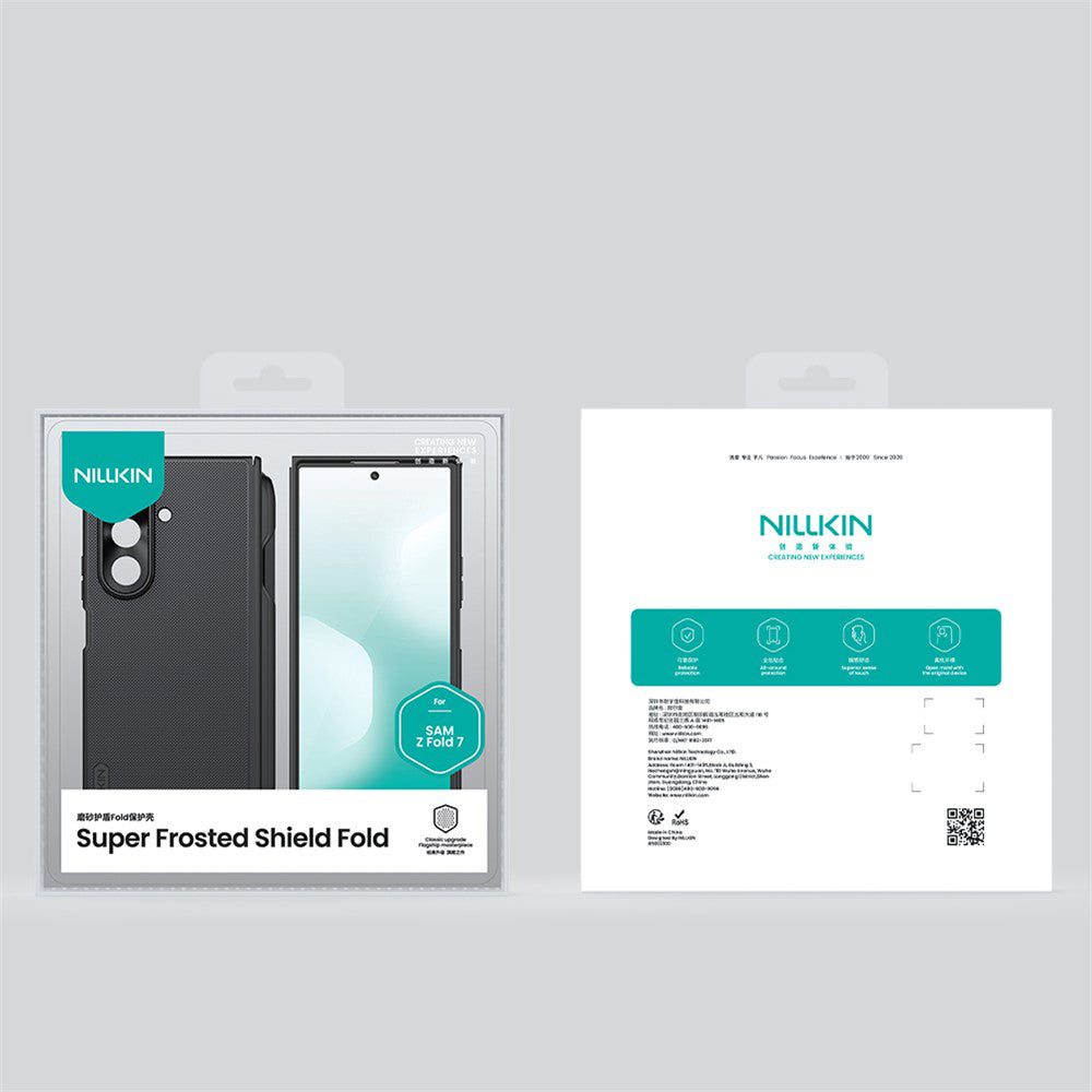 Ovitek za Samsung Galaxy Z Fold7 F966, Nillkin, Super Frosted Shield s držalom za pisalo, črn