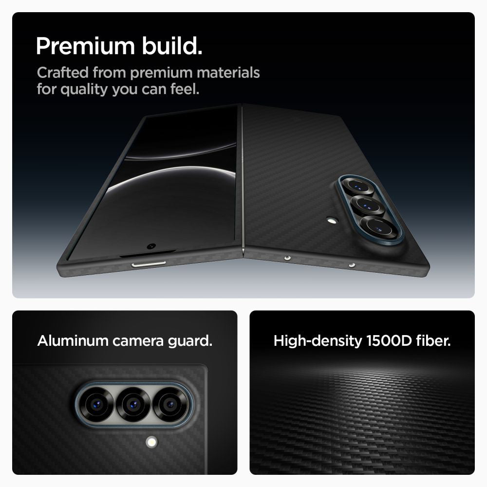 Ovitek za Samsung Galaxy Z Fold7 F966, Spigen, Air Skin, črn ACS09555