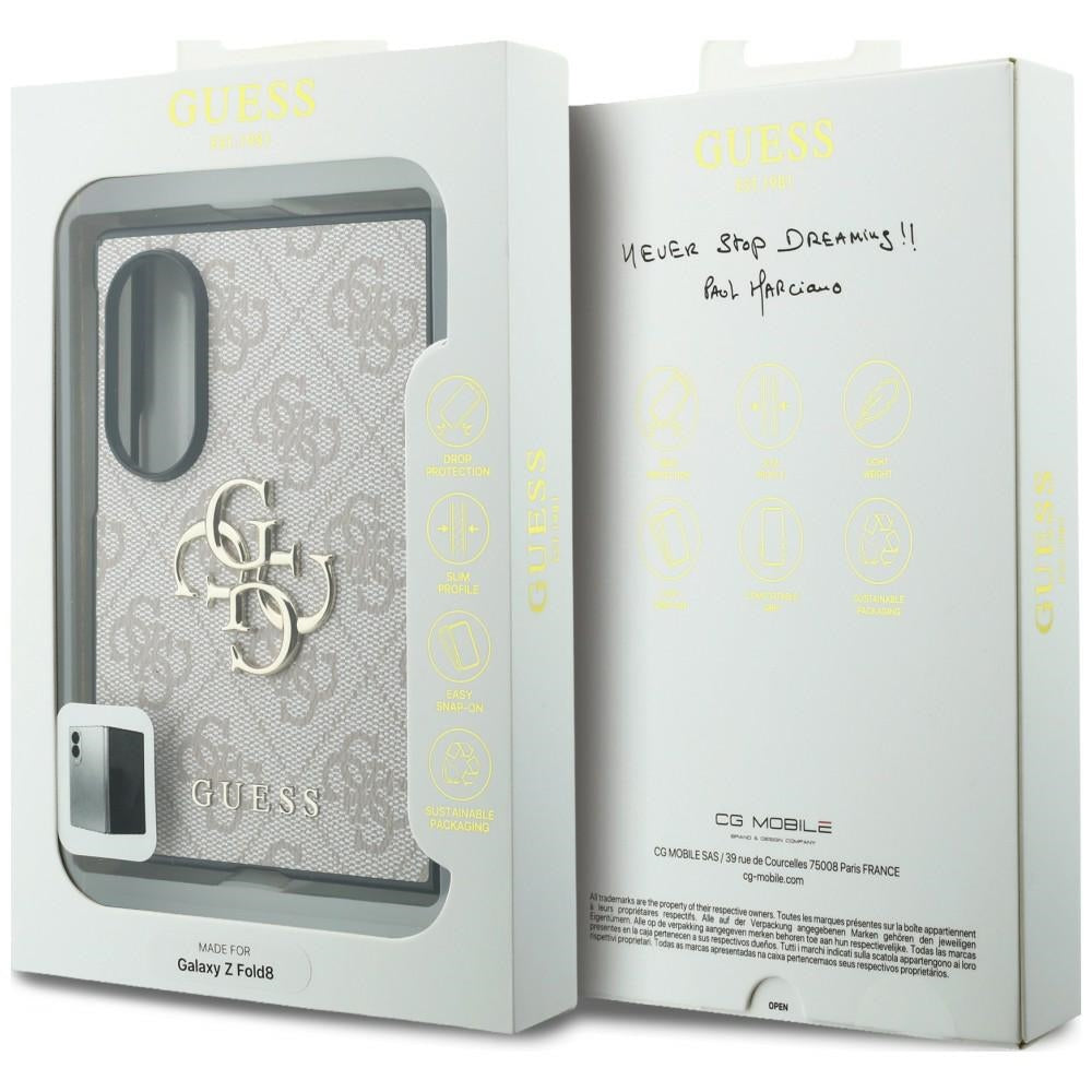 Ovitek za Samsung Galaxy Z Fold8 F971, Guess, 4G Big Logo, roza