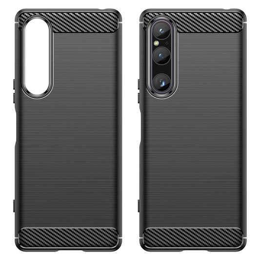 Ovitek za Sony Xperia 1 V, Techsuit, Karbon, Črn