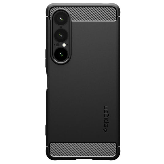 Ovitek za Sony Xperia 1 VII, Spigen, Rugged Armor, Mat Črna