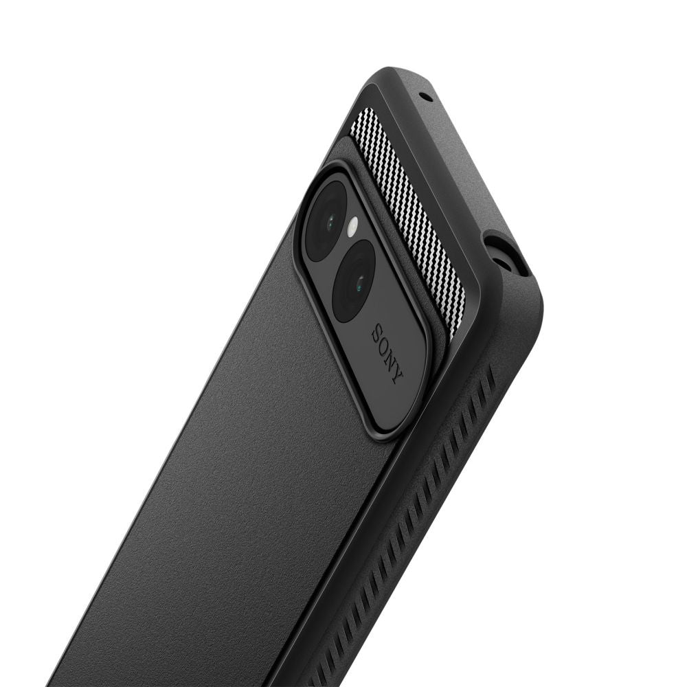 Ovitek za Sony Xperia 10 VII, Spigen, Rugged Armor, Črn ACS09592