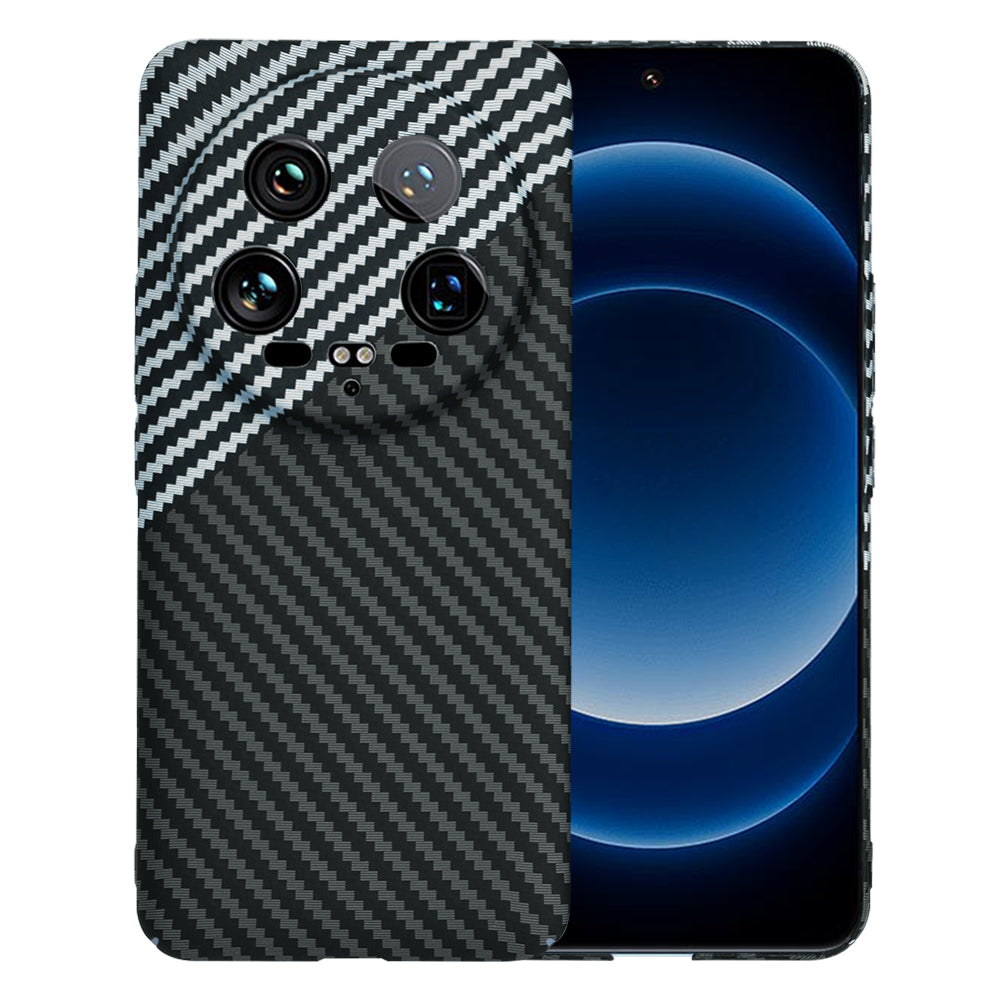 Ovitek za Xiaomi 14 Ultra, Techsuit, Carbonite FiberShell, Črno Siva