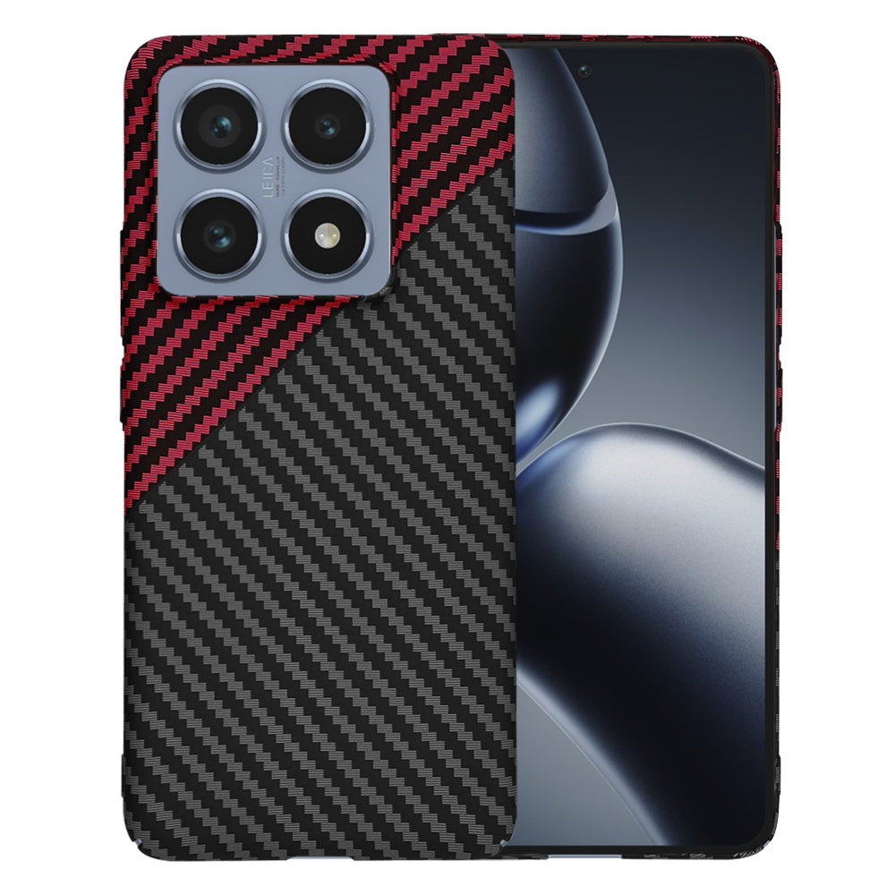 Ovitek za Xiaomi 14T Pro, Techsuit, Carbonite FiberShell, Črno Rdeč