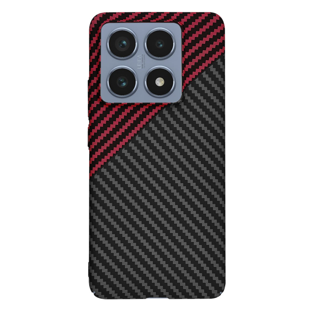 Ovitek za Xiaomi 14T Pro, Techsuit, Carbonite FiberShell, Črno Rdeč