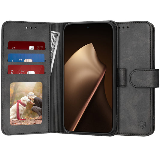 Ovitek za Xiaomi 15T Pro, Techsuit, Diary Book, Črn