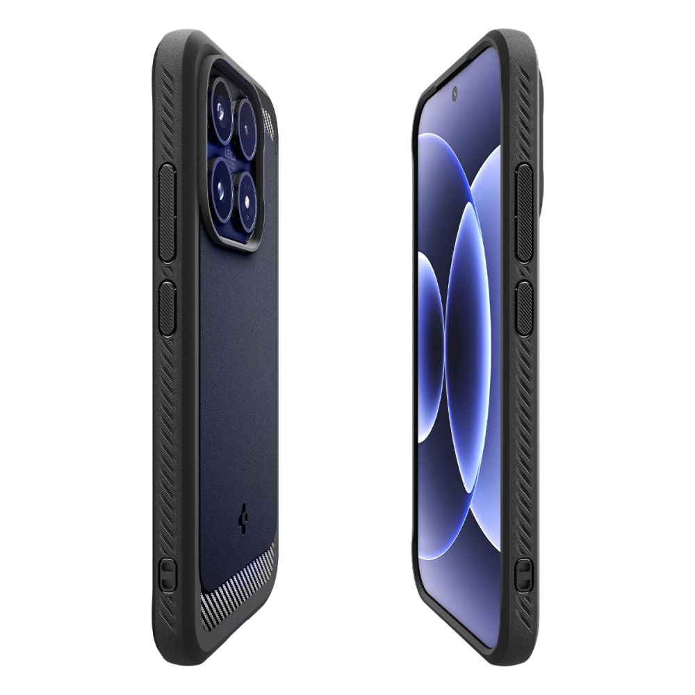 Ovitek za Xiaomi 17, Spigen, Rugged Armor, Mat Črna ACS10458