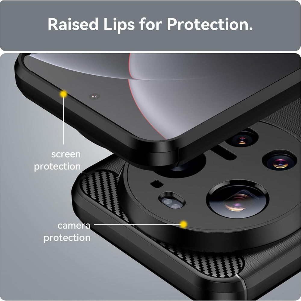 Ovitek za Xiaomi 17 Ultra, Techsuit, Carbon, Modra