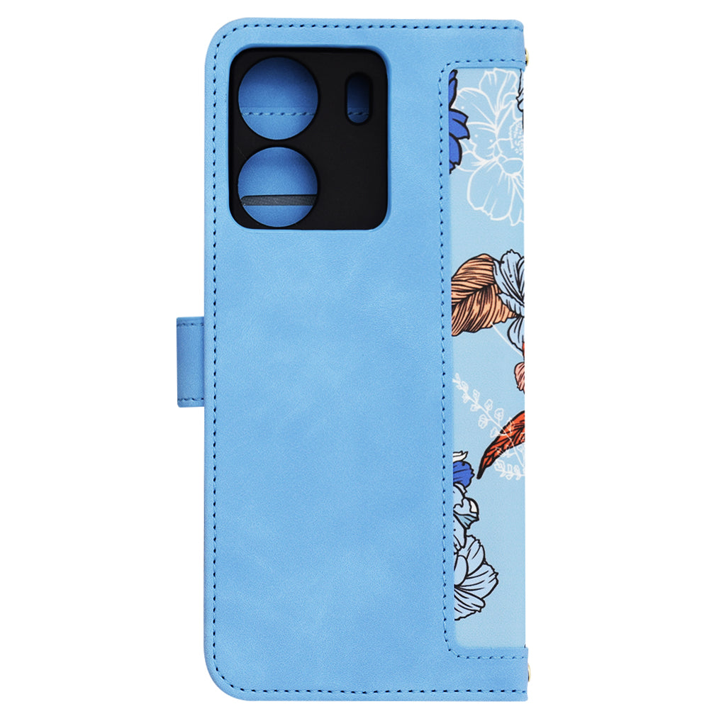 Ovitek za Xiaomi Poco C65 / Redmi 13C, Techsuit, FlipCraft, Modra