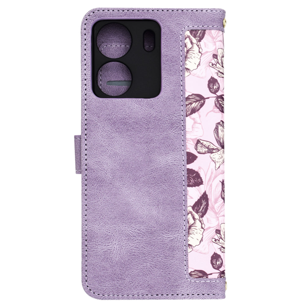 Ovitek za Xiaomi Poco C65 / Redmi 13C, Techsuit, FlipCraft, Vijoličen