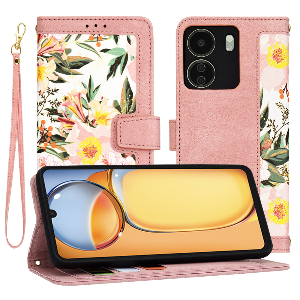 Ovitek za Xiaomi Poco C65 / Redmi 13C, Techsuit, FlipCraft, Roza
