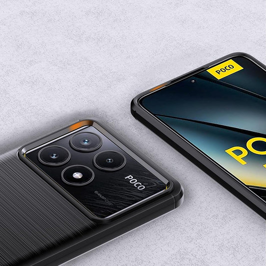 Ovitek za Xiaomi Poco F6 Pro, Techsuit, Karbon, Modra